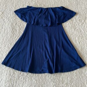 Blue ruffle top mini dress size small